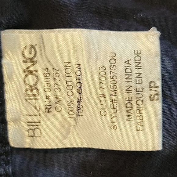 BILLABONG small blue tie dyed cotton button down shirt - Picture 4 of 5